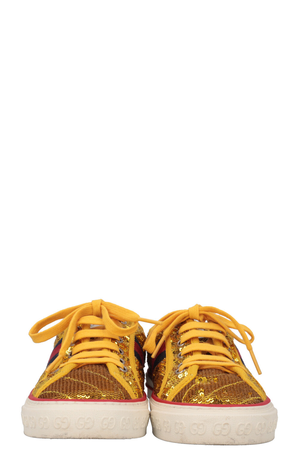 GUCCI Tennis 1977 Sneakers Sequin Gold