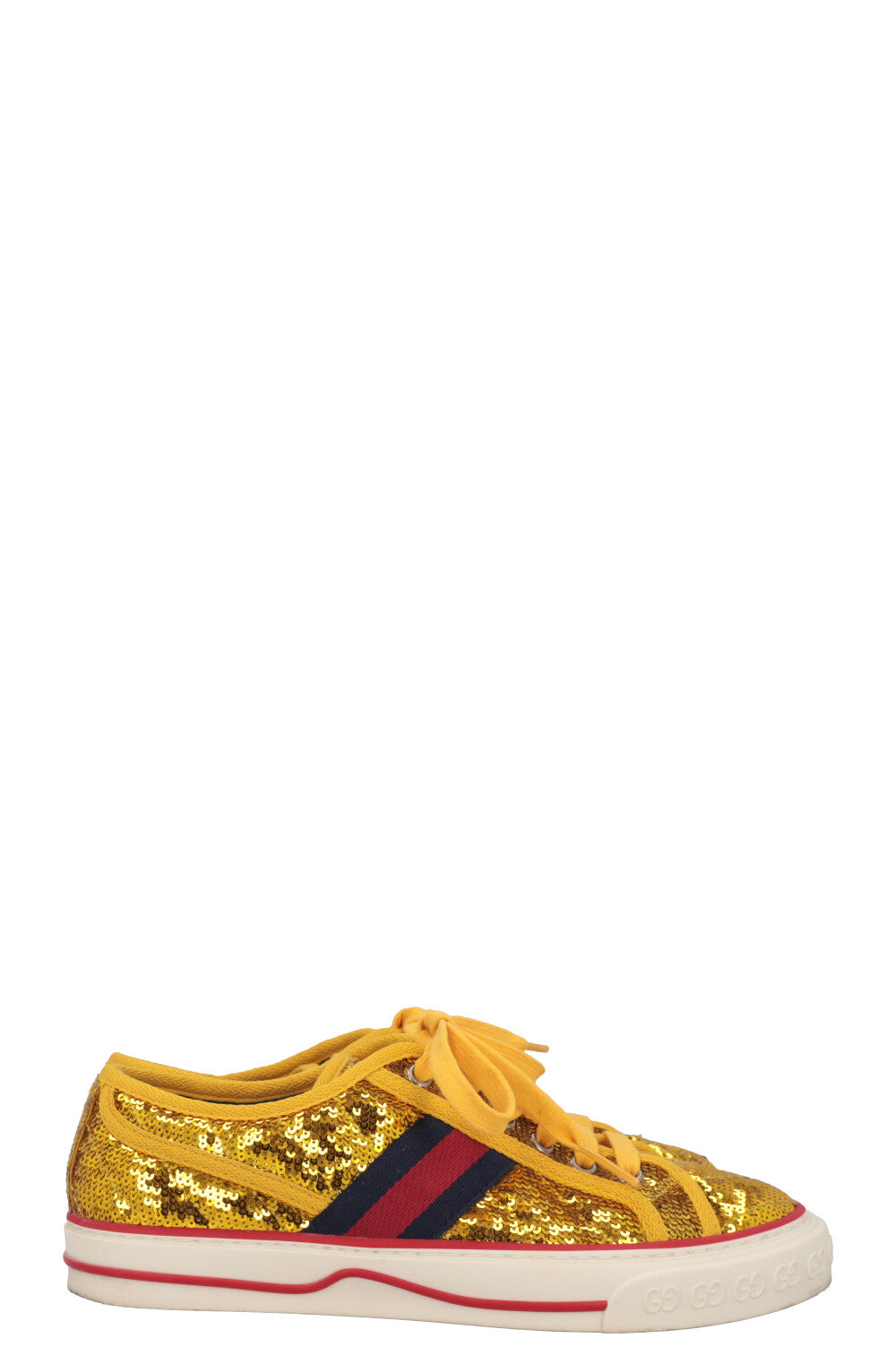GUCCI Tennis 1977 Sneakers Sequin Gold