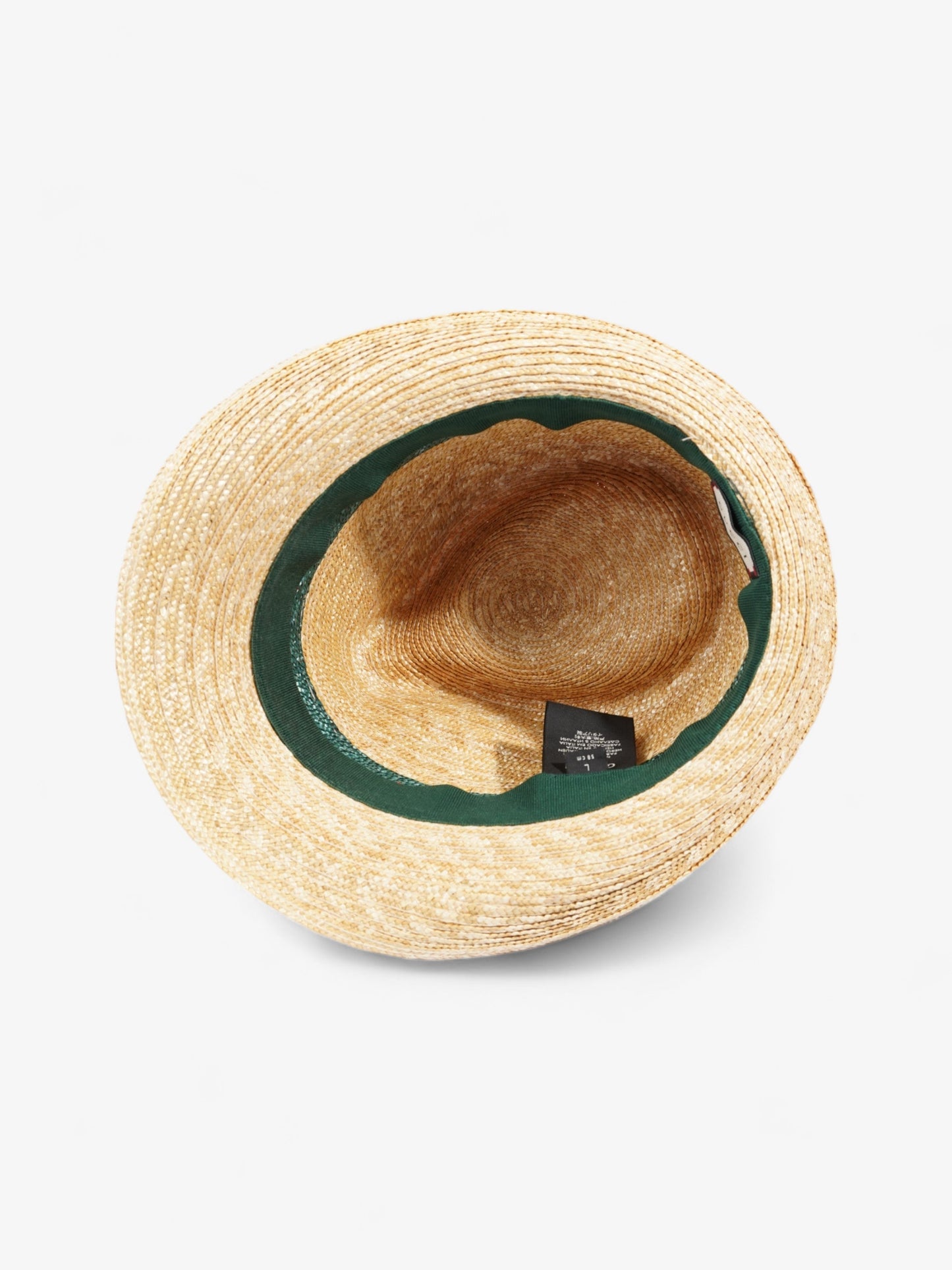 Gucci Fedora Hat Red / Green Straw Large