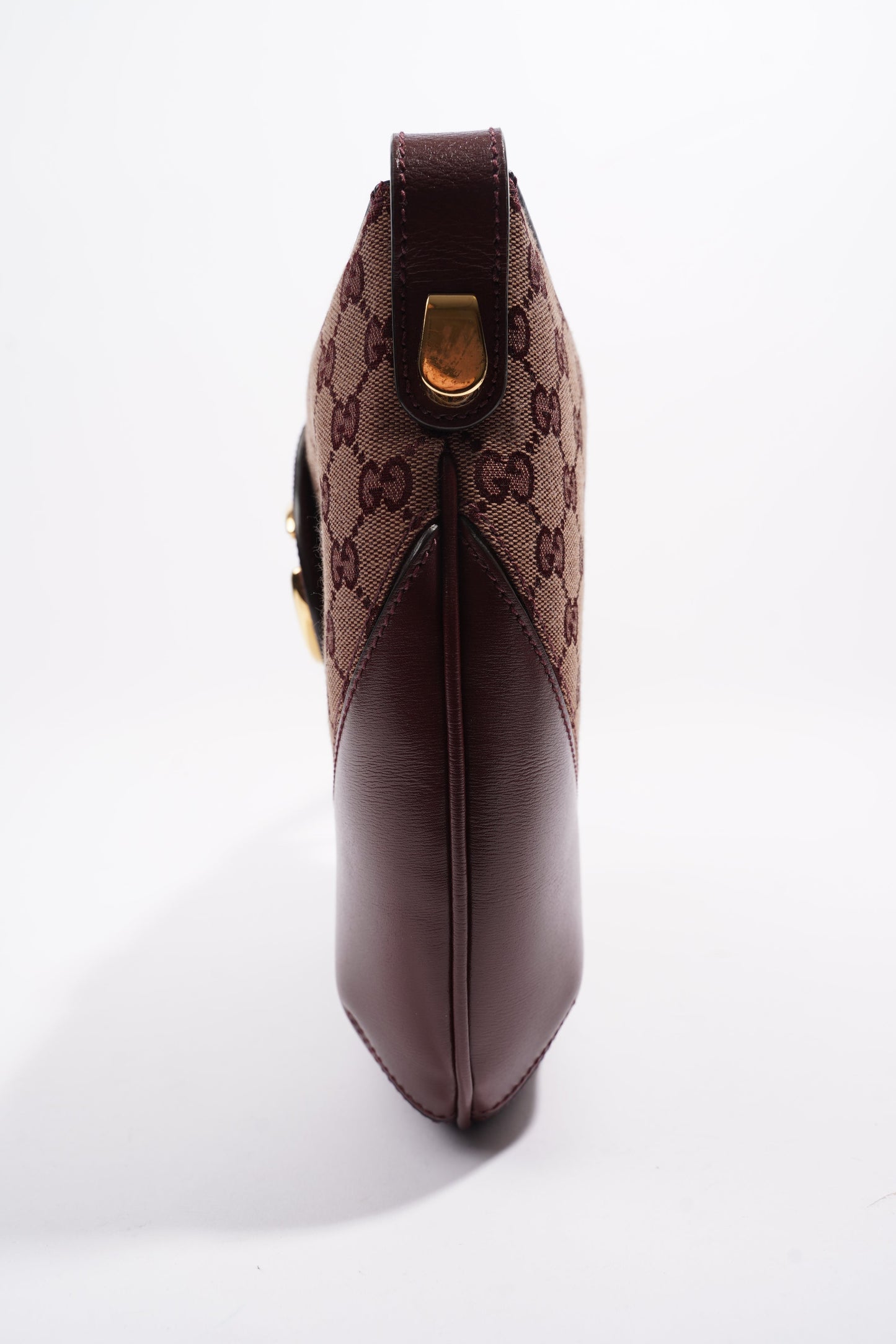 Gucci GG Shoulder Bag Burgundy Canvas