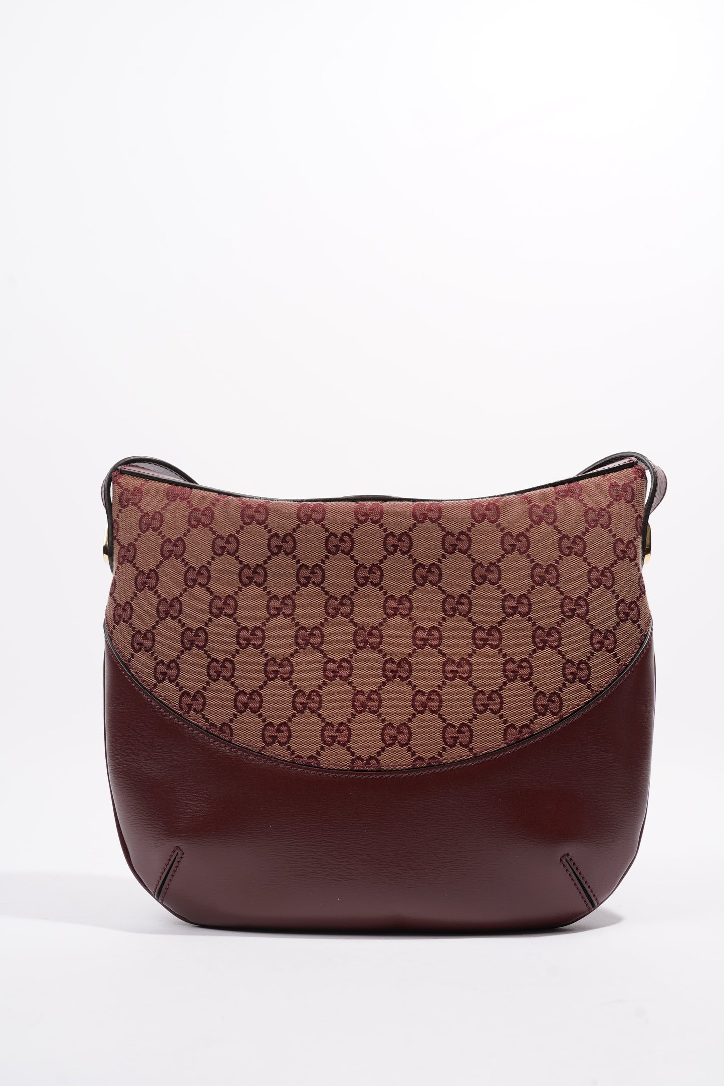 Gucci GG Shoulder Bag Burgundy Canvas