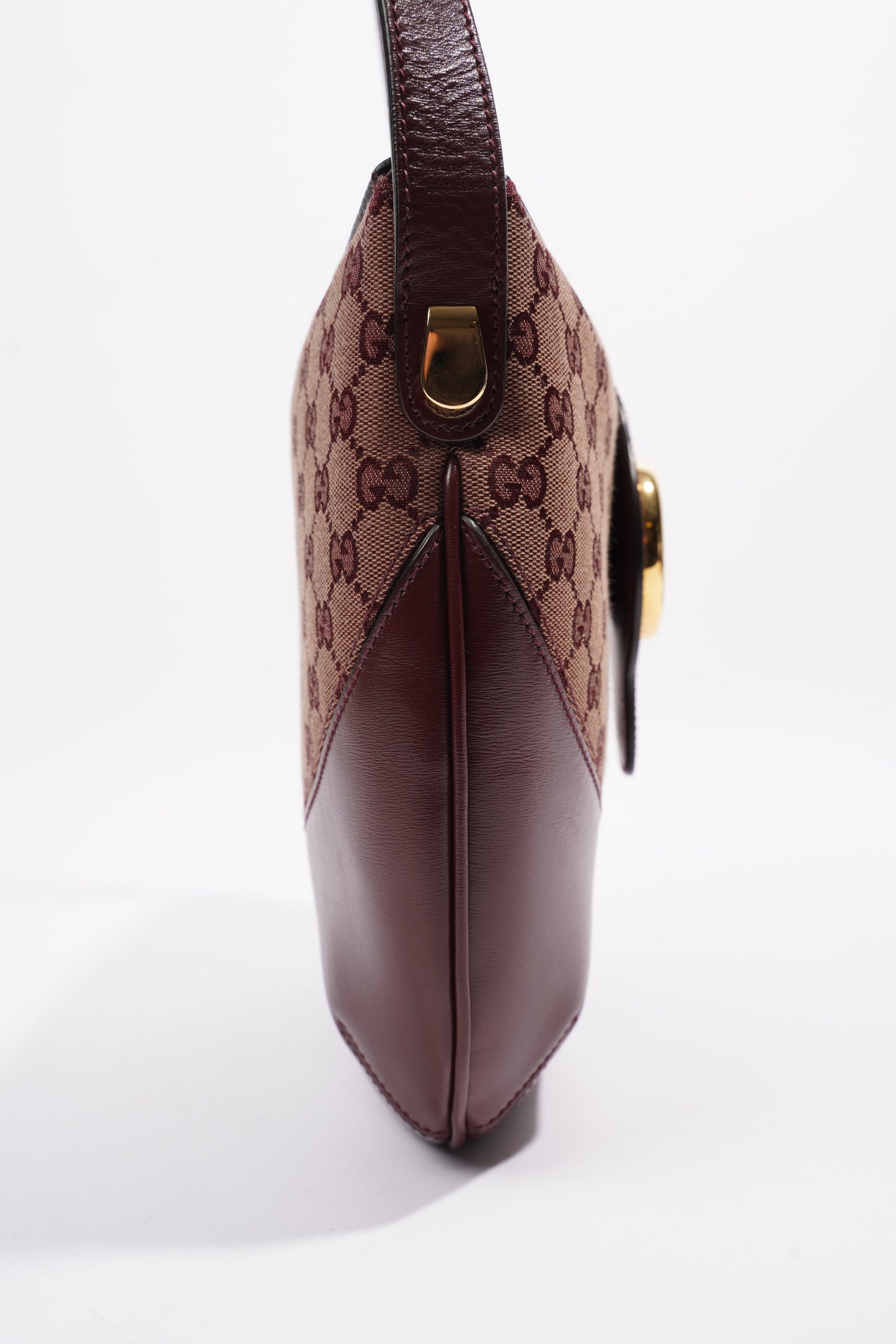 Gucci GG Shoulder Bag Burgundy Canvas