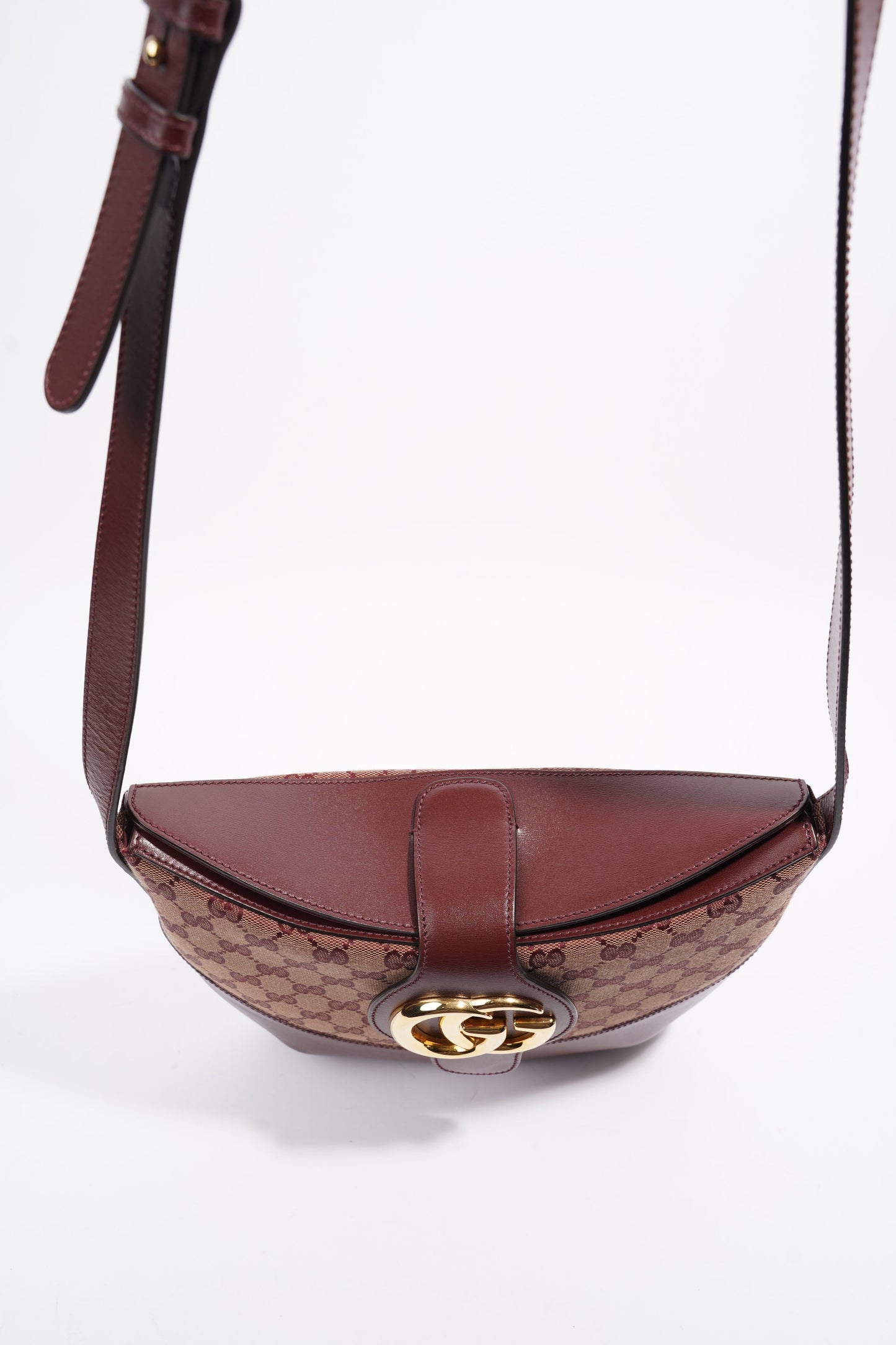 Gucci GG Shoulder Bag Burgundy Canvas