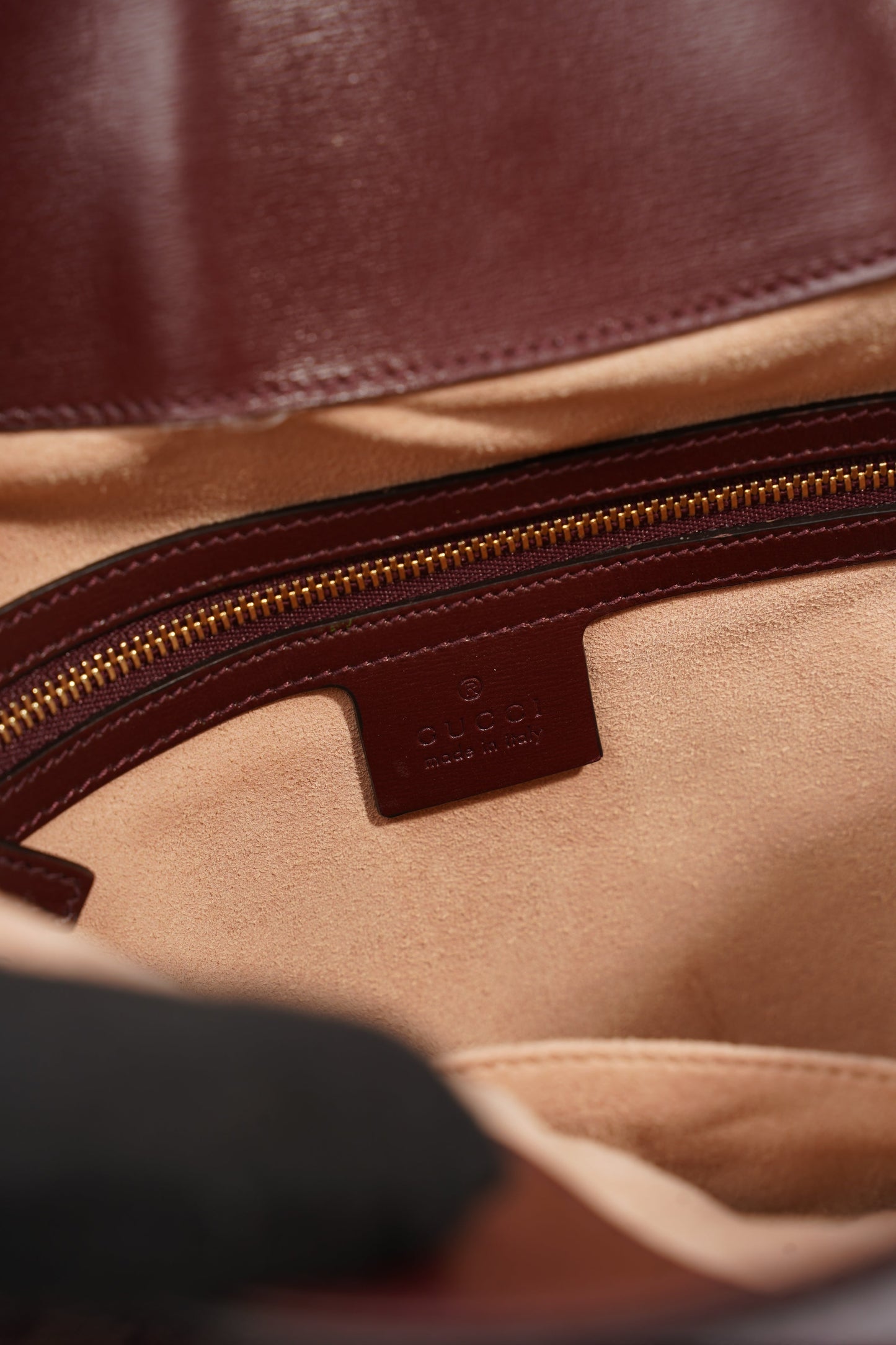 Gucci GG Shoulder Bag Burgundy Canvas