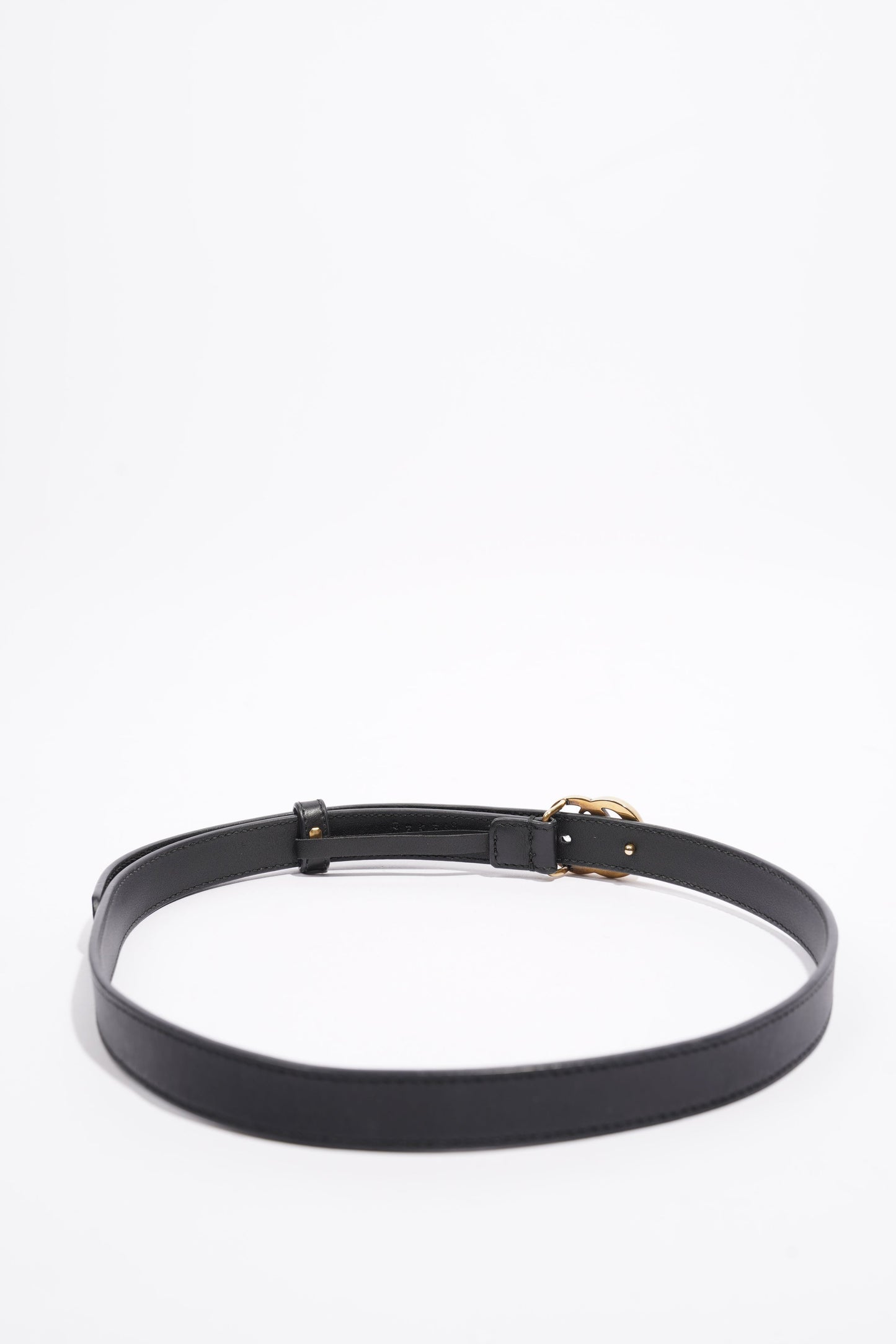 Gucci GG Marmont Thin Belt Black Leather 80cm 32"