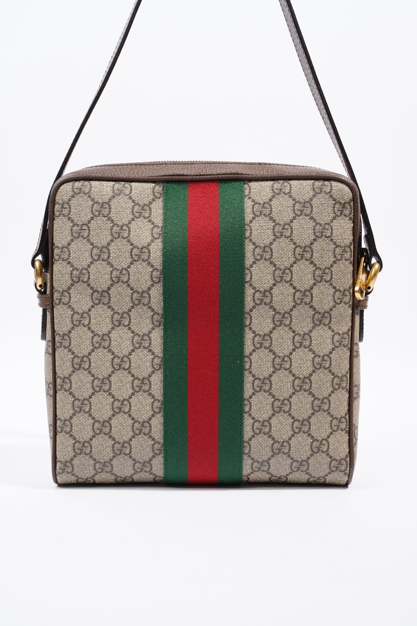 Gucci Ophidia GG Small Messenger Supreme / Green / Red Coated Canvas