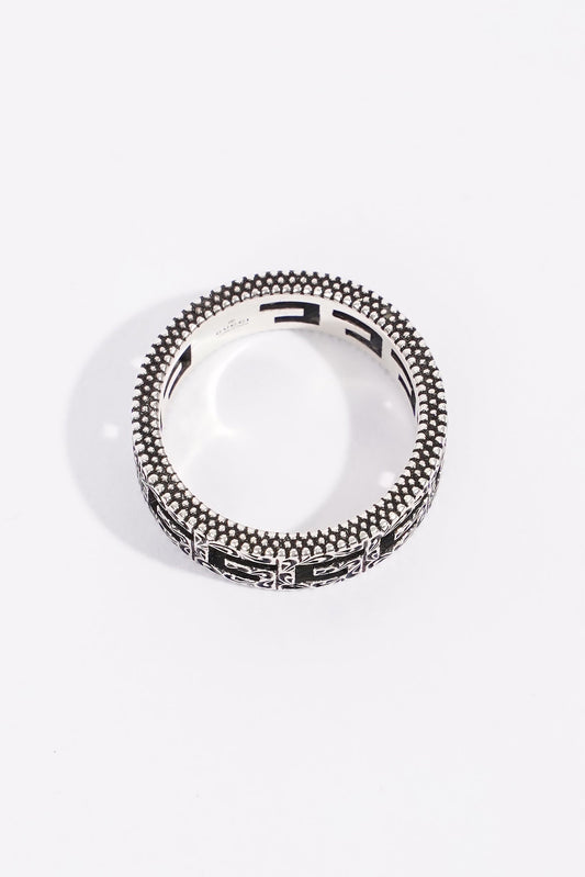 Gucci Ring With Square G Silver Silver Sterling 16