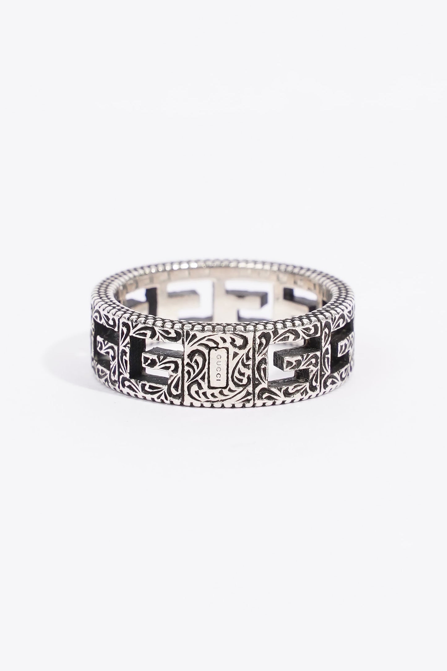 Gucci Ring With Square G Silver Silver Sterling 16