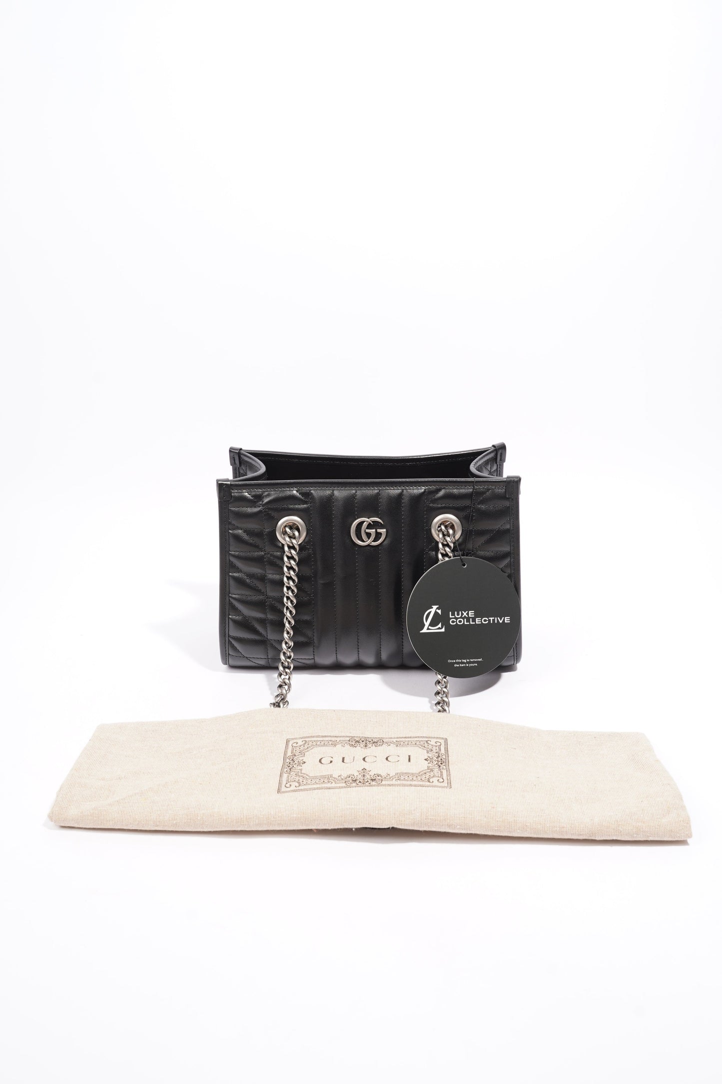 Gucci GG Marmont Medium Tote Black Leather