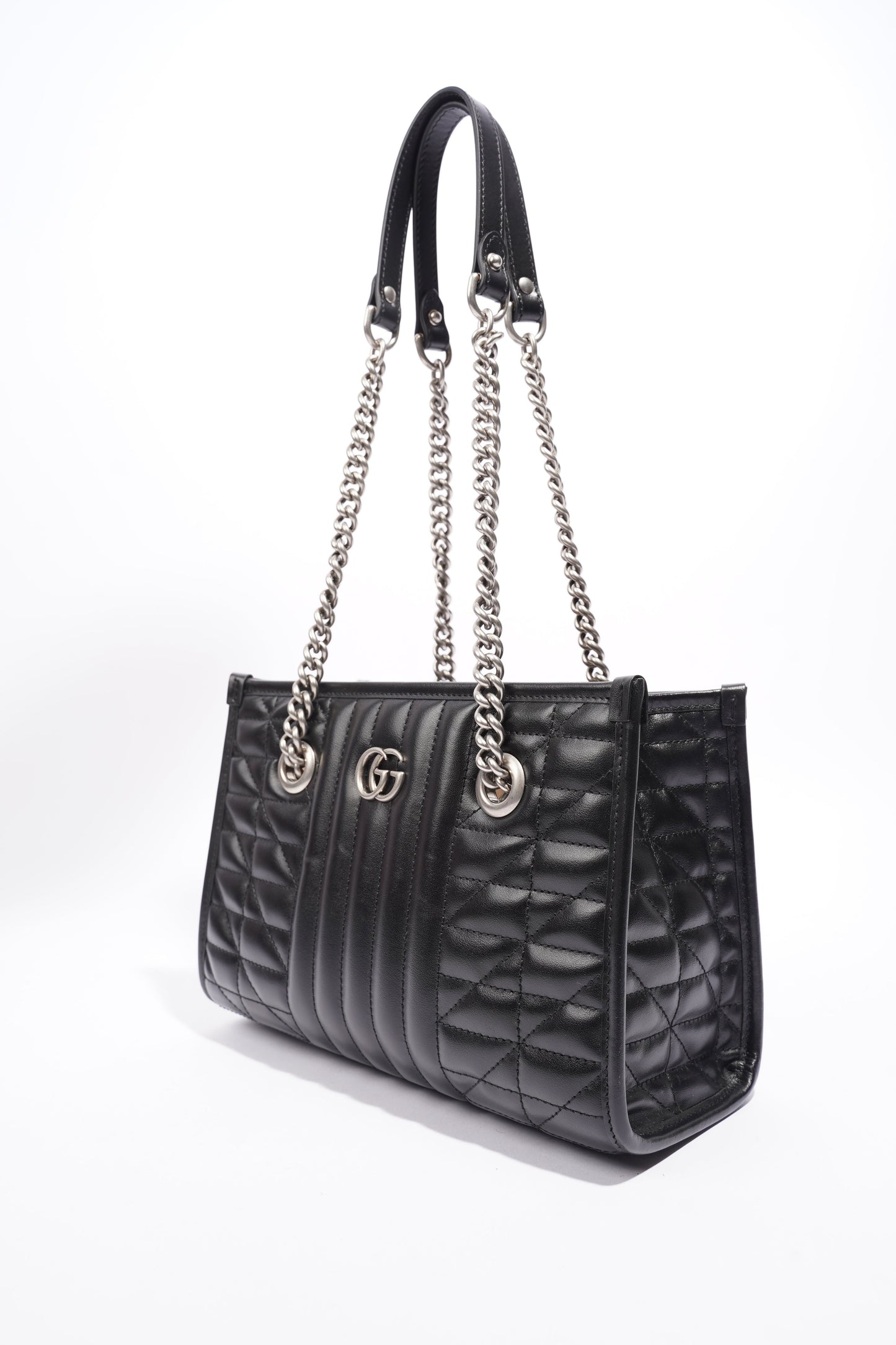 Gucci GG Marmont Medium Tote Black Leather