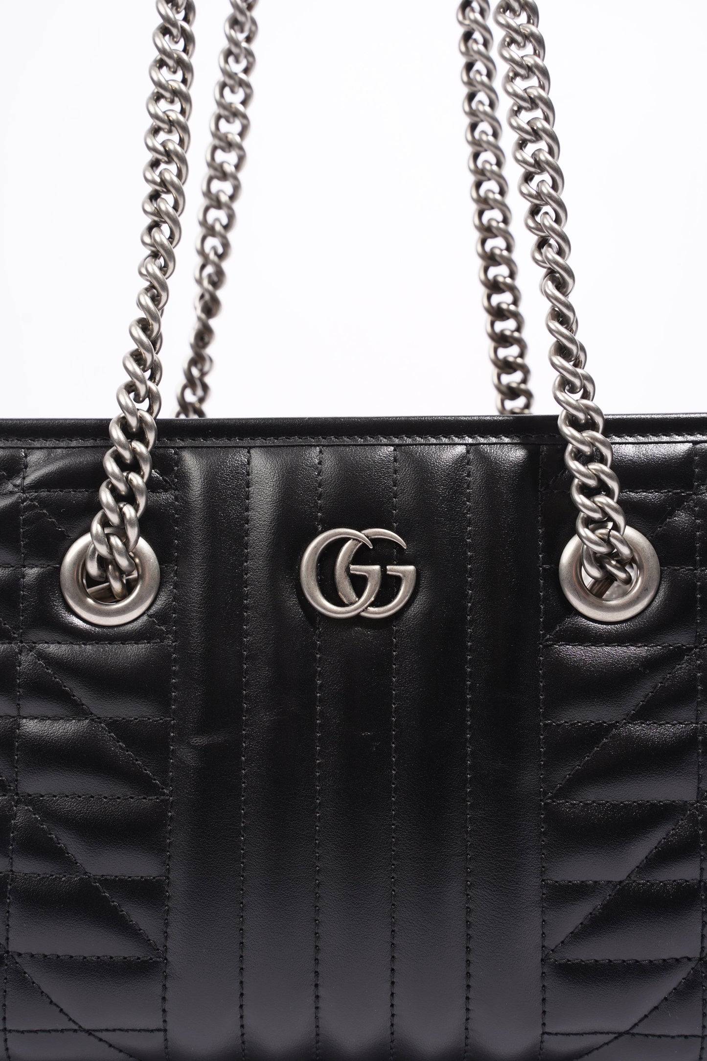 Gucci GG Marmont Medium Tote Black Leather