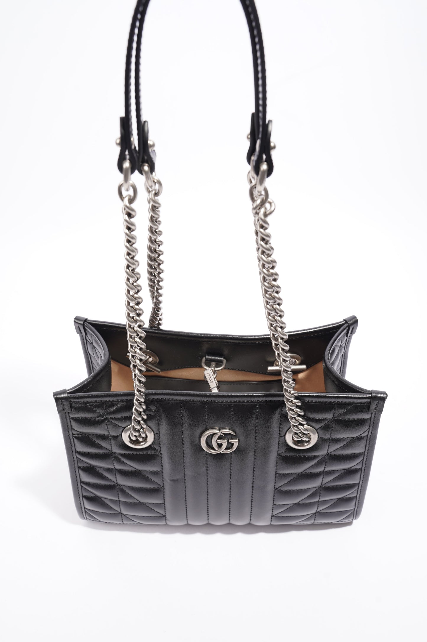 Gucci GG Marmont Medium Tote Black Leather