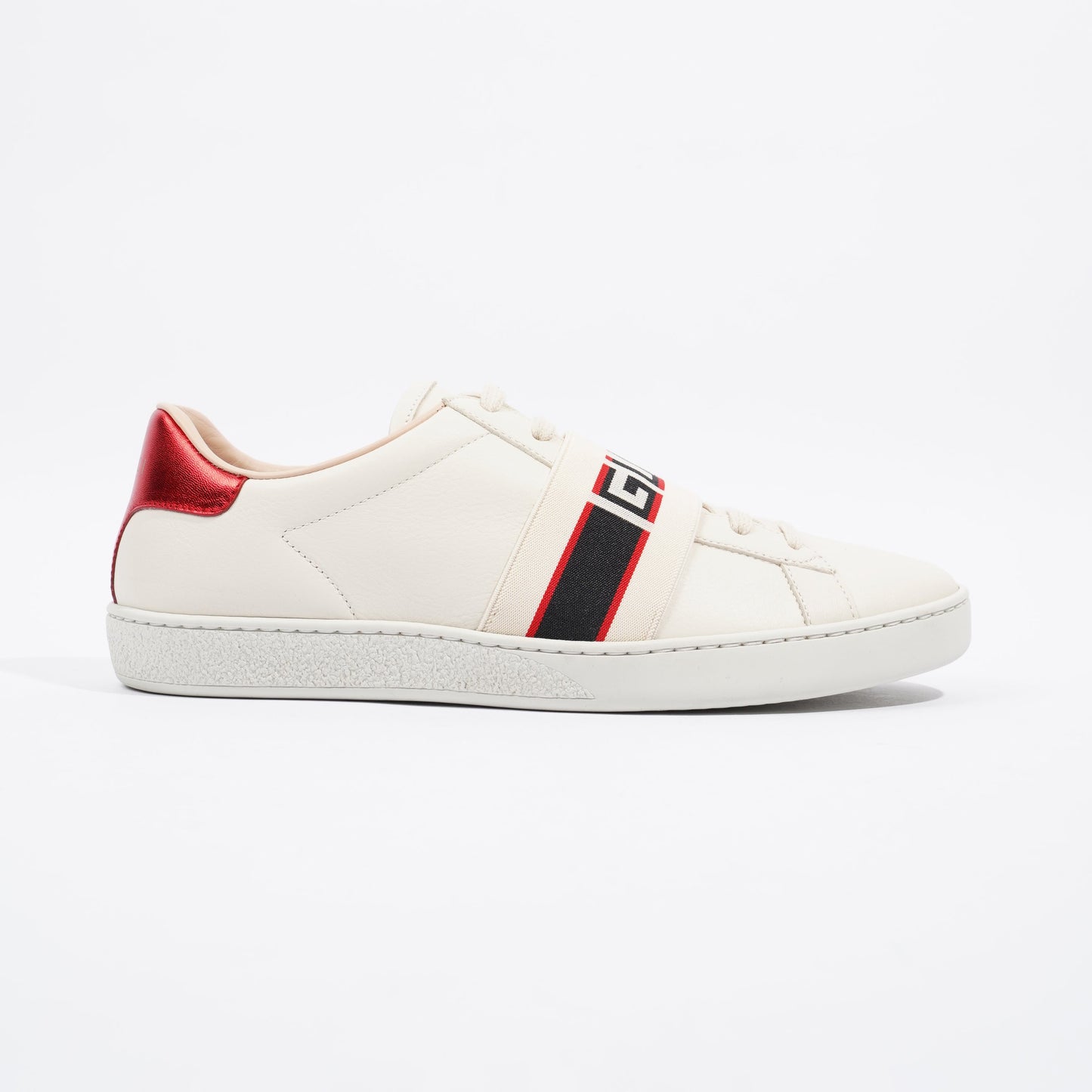 Gucci Ace Stripe Cream / Red Leather EU 39.5 UK 6.5