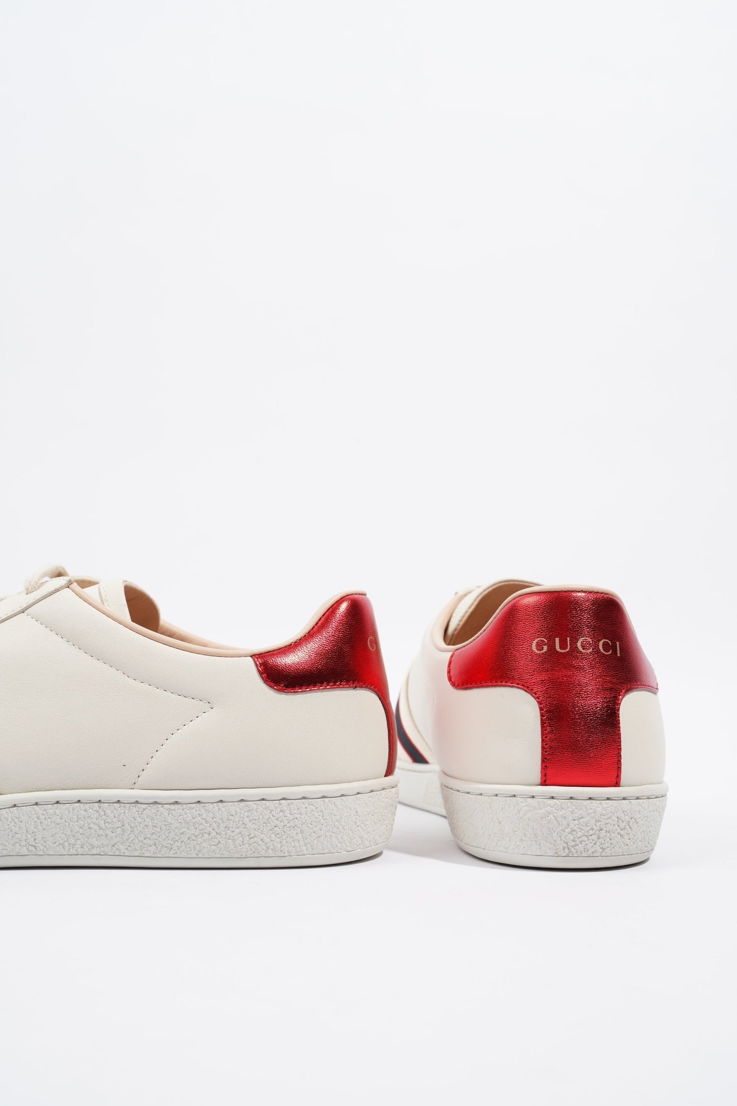Gucci Ace Stripe Cream / Red Leather EU 39.5 UK 6.5