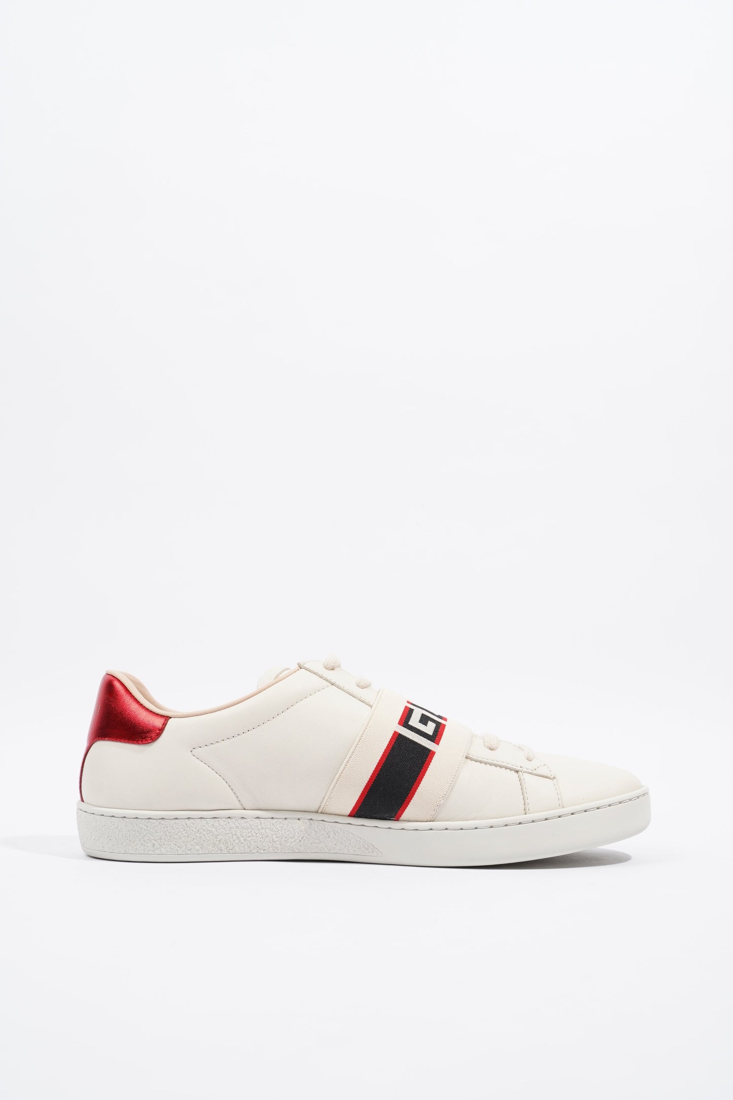 Gucci Ace Stripe Cream / Red Leather EU 39.5 UK 6.5