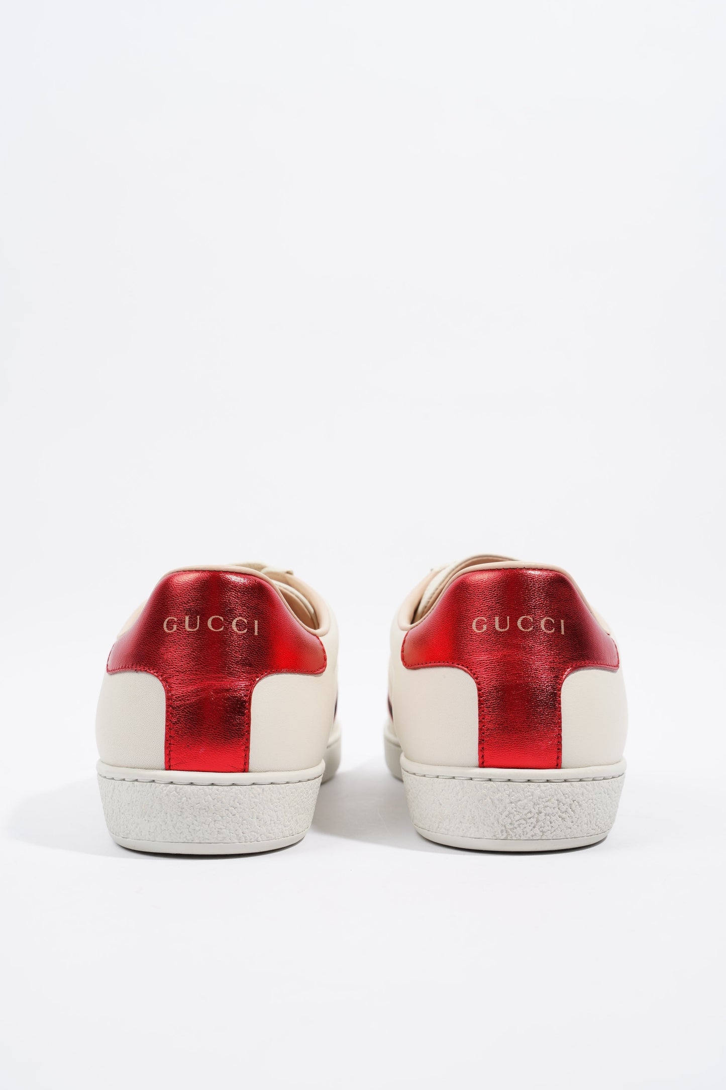 Gucci Ace Stripe Cream / Red Leather EU 39.5 UK 6.5