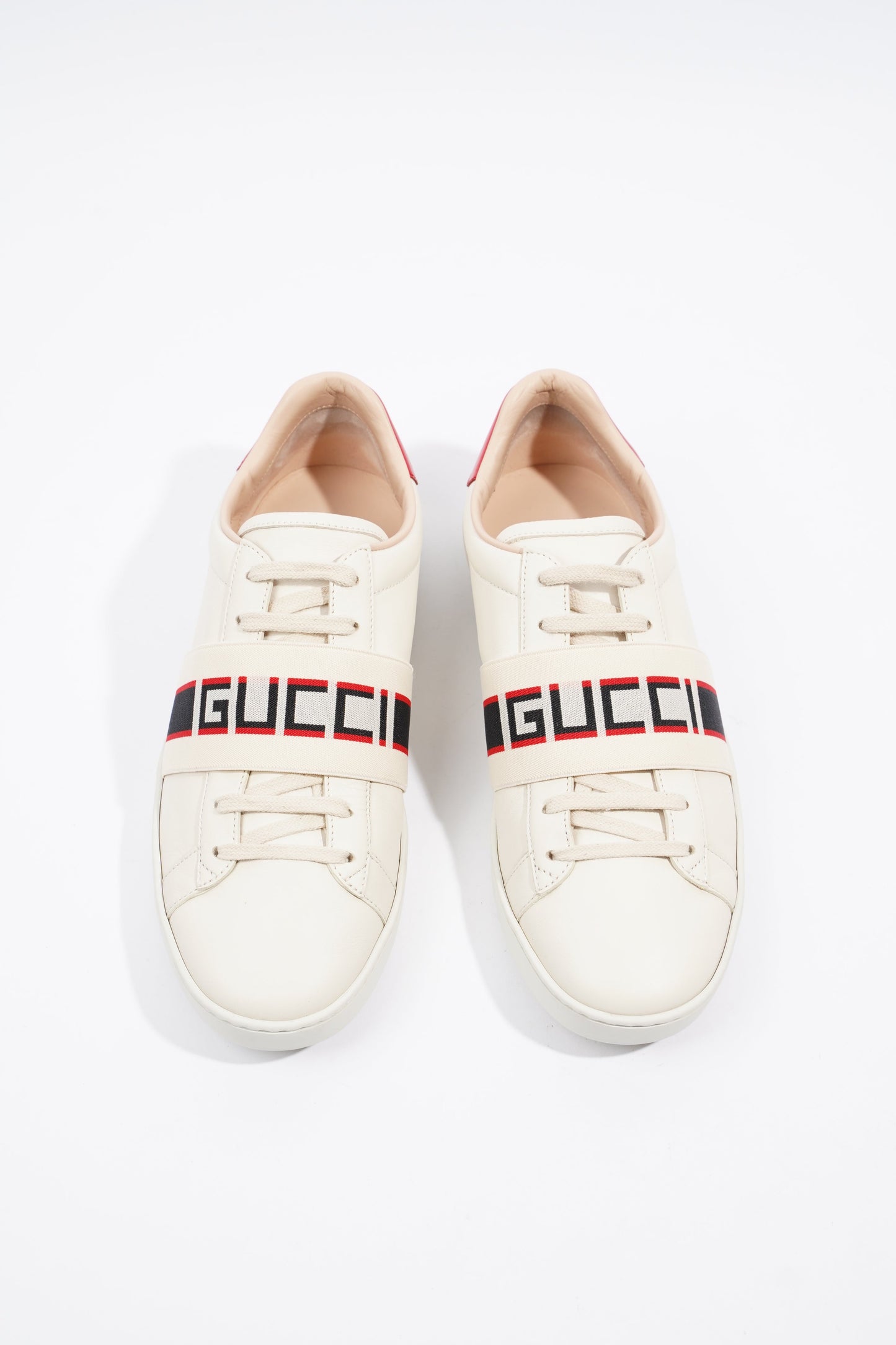Gucci Ace Stripe Cream / Red Leather EU 39.5 UK 6.5
