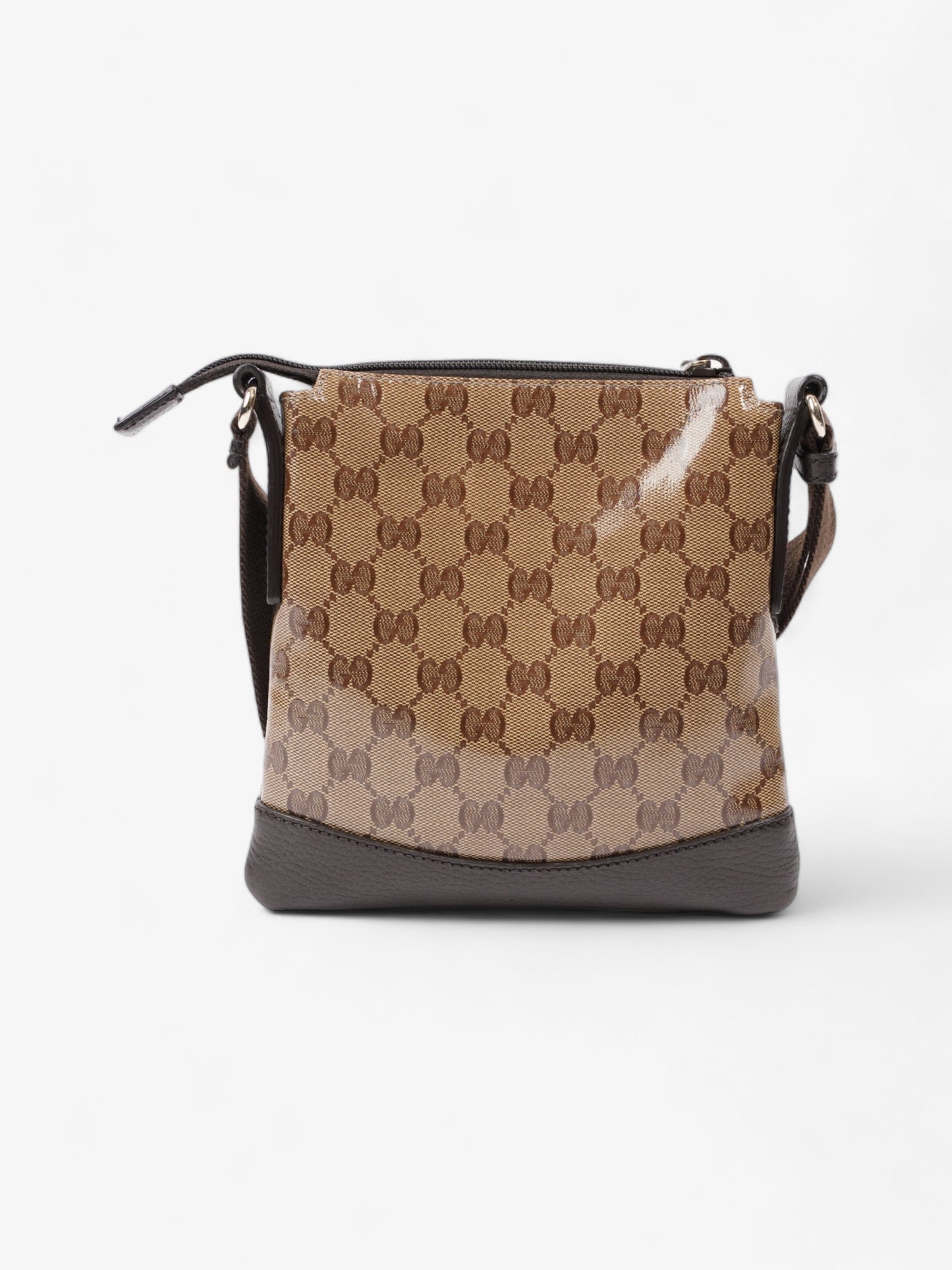 Gucci Small Messenger Beige And Ebony GG Supreme PVC