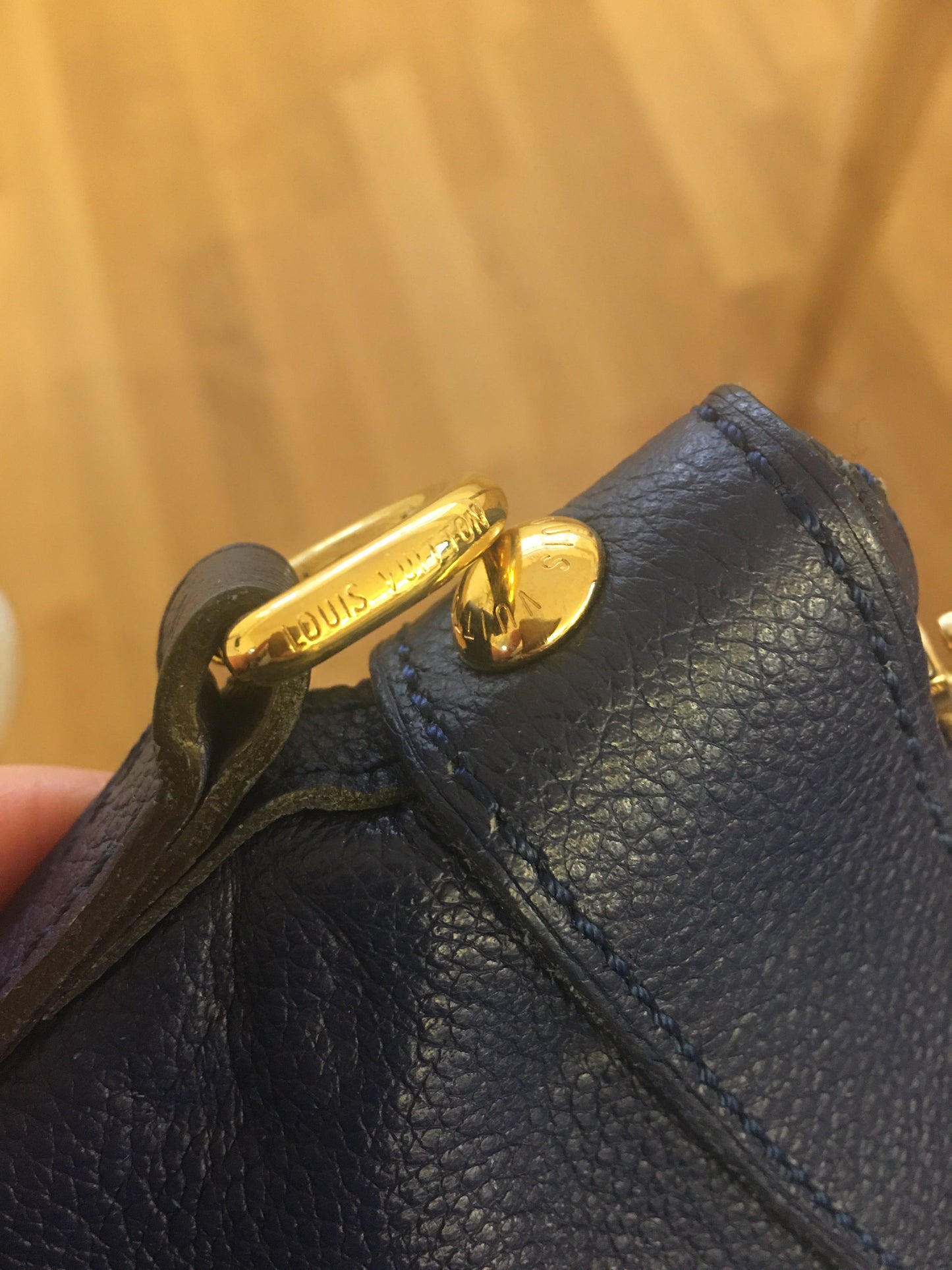 LOUIS VUITTON Bastille Shoulder Bag in Blue Leather