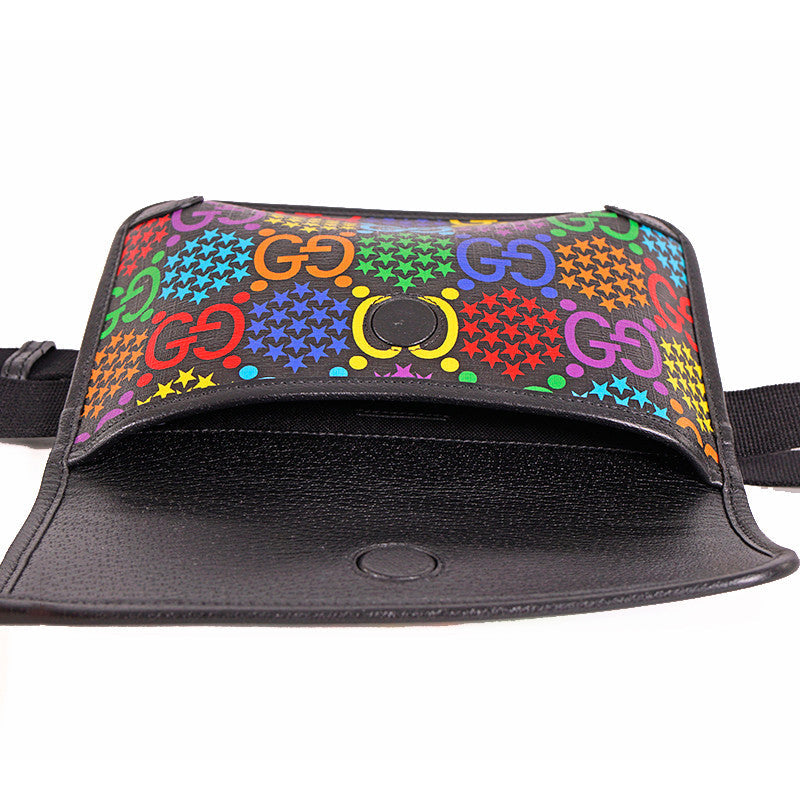 Gucci GG Monogram Psychedelic Belt Bag in Black
