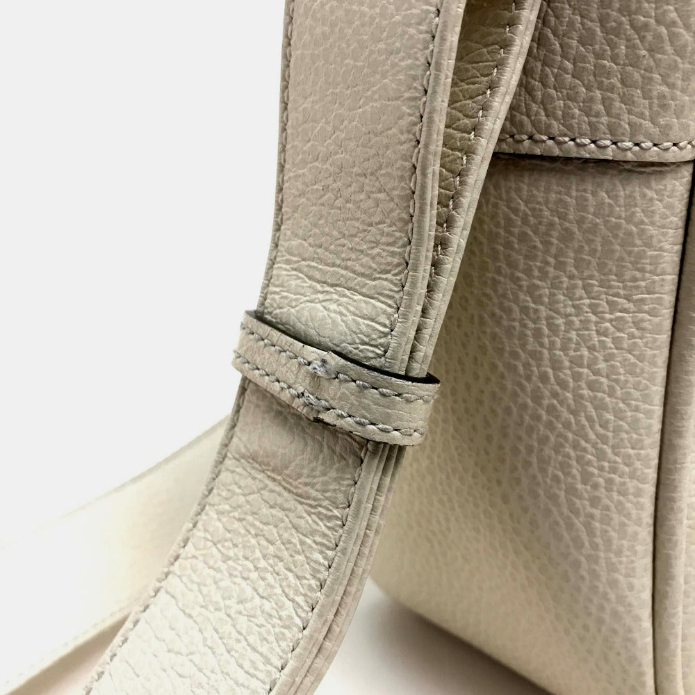 GUCCI Shoulder Bag 523589 leather white Logo print Women Used