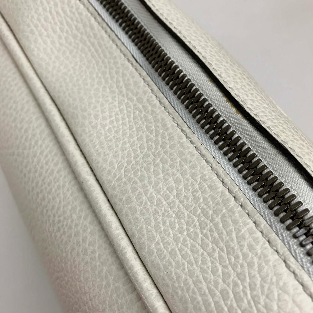 GUCCI Shoulder Bag 523589 leather white Logo print Women Used
