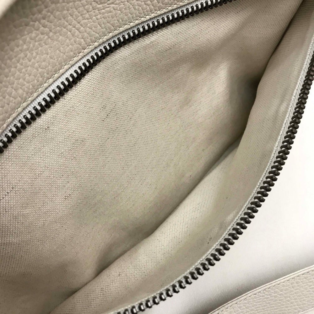 GUCCI Shoulder Bag 523589 leather white Logo print Women Used