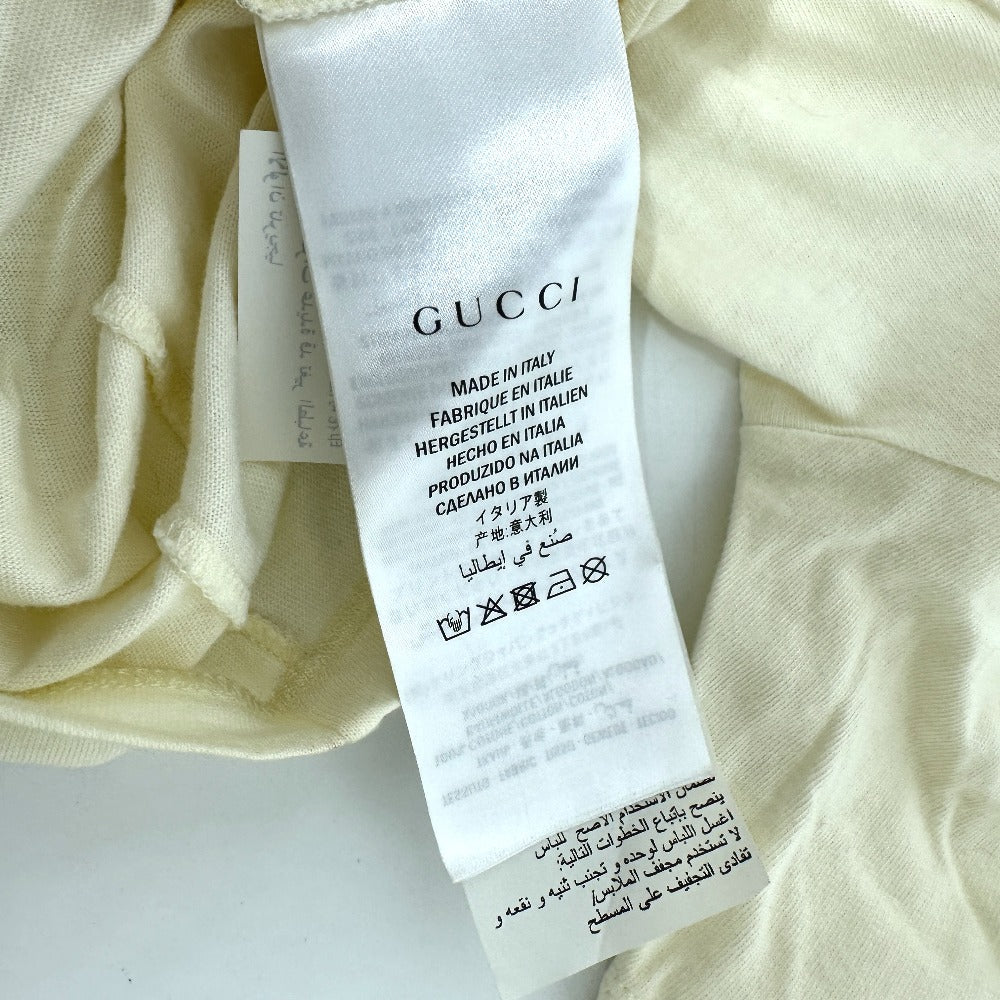 GUCCI Short sleeve T-shirt 492347 cotton Ivorytype ANIMISMO Bambi print XS