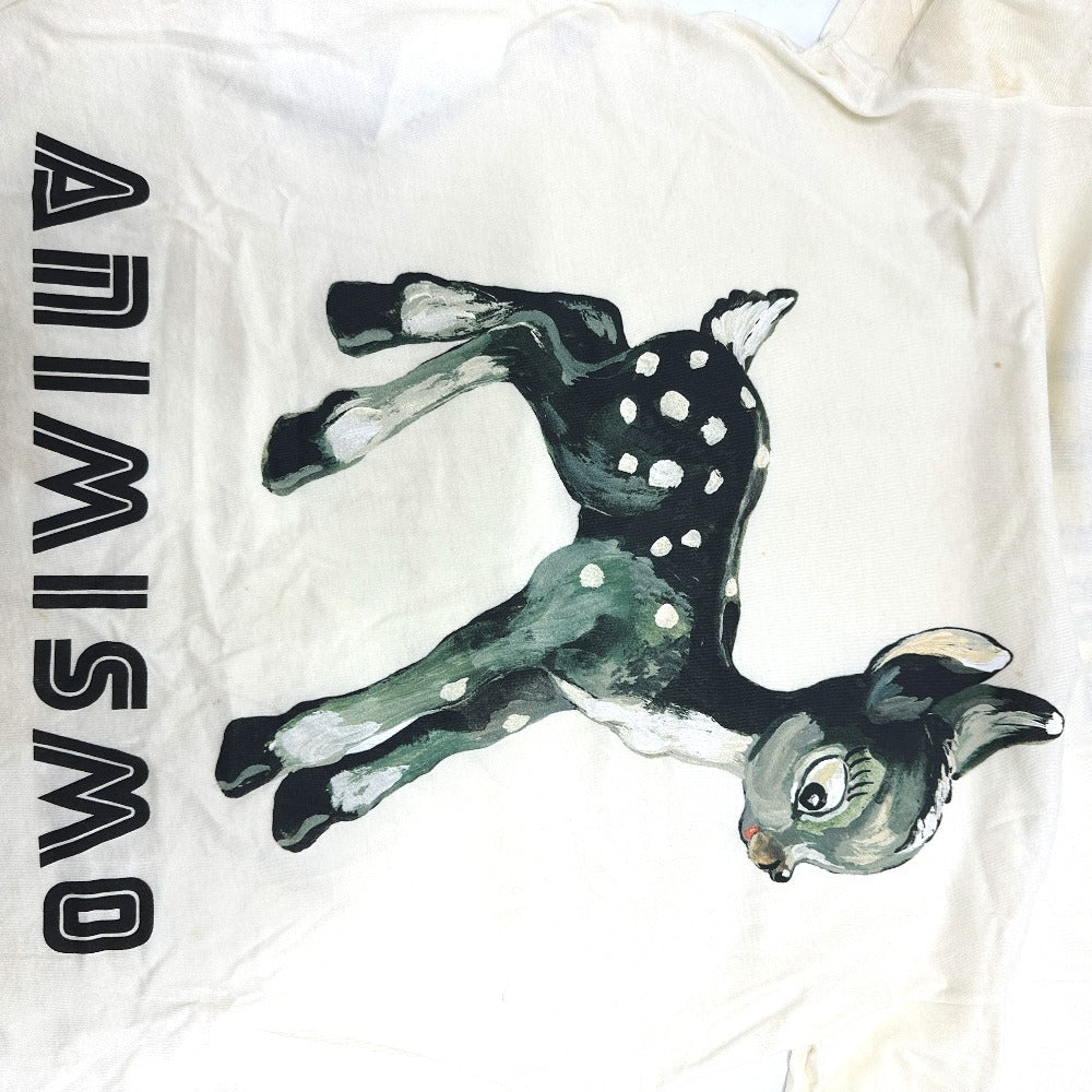 GUCCI Short sleeve T-shirt 492347 cotton Ivorytype ANIMISMO Bambi print XS
