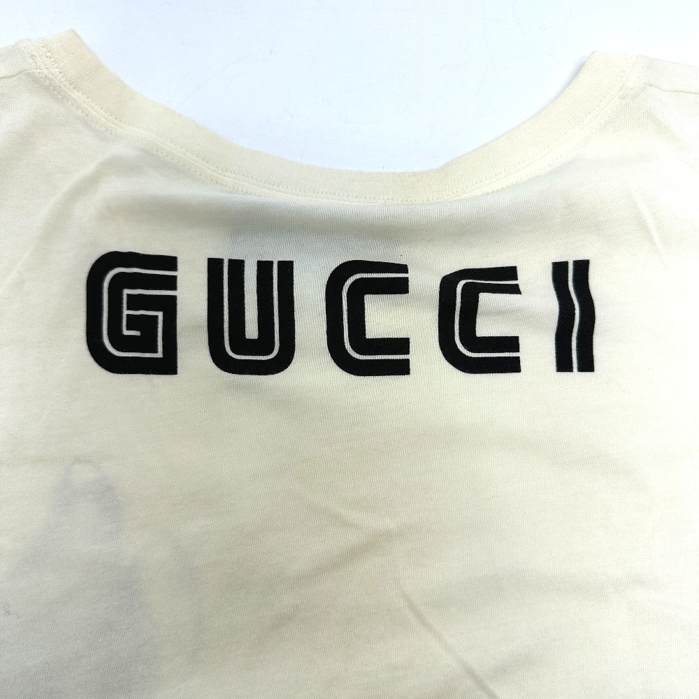 GUCCI Short sleeve T-shirt 492347 cotton Ivorytype ANIMISMO Bambi print XS