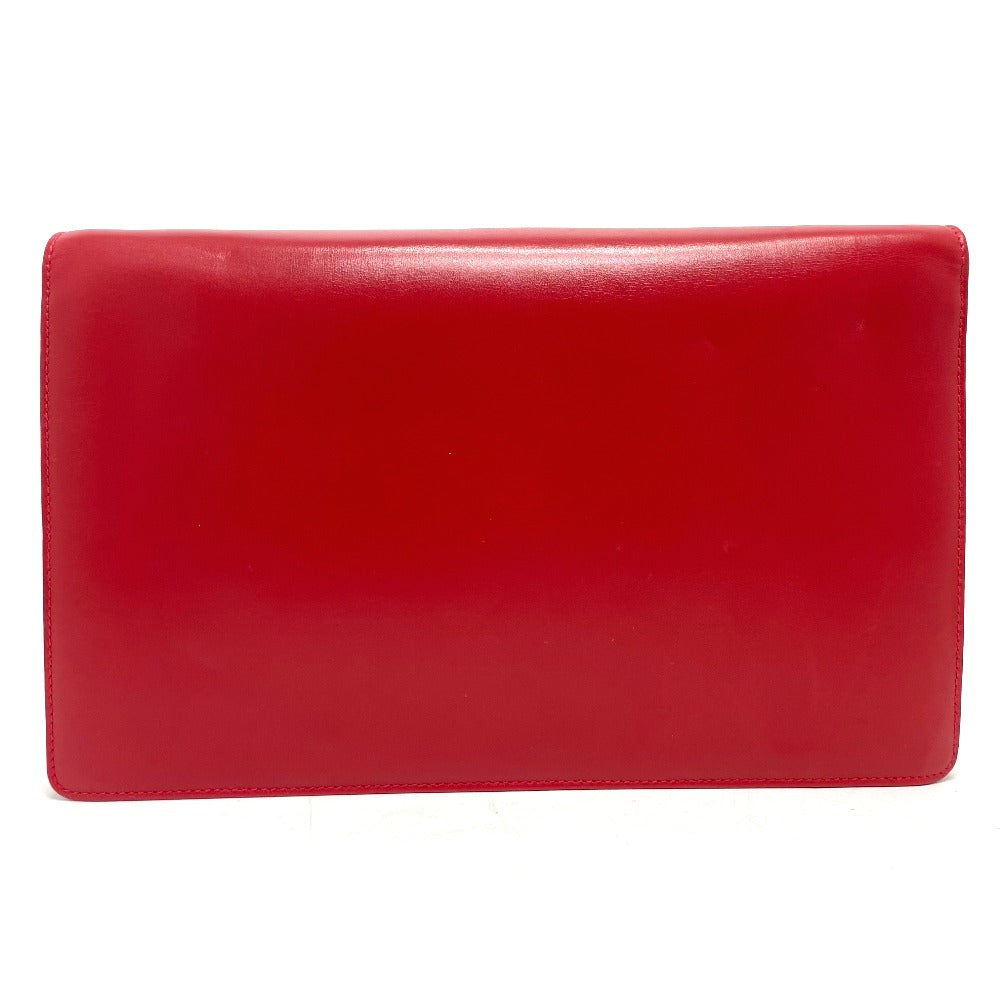 GUCCI Shoulder Bag 004-01-0476 leather Red x Gold Metal vintage Old Gucci Women Used