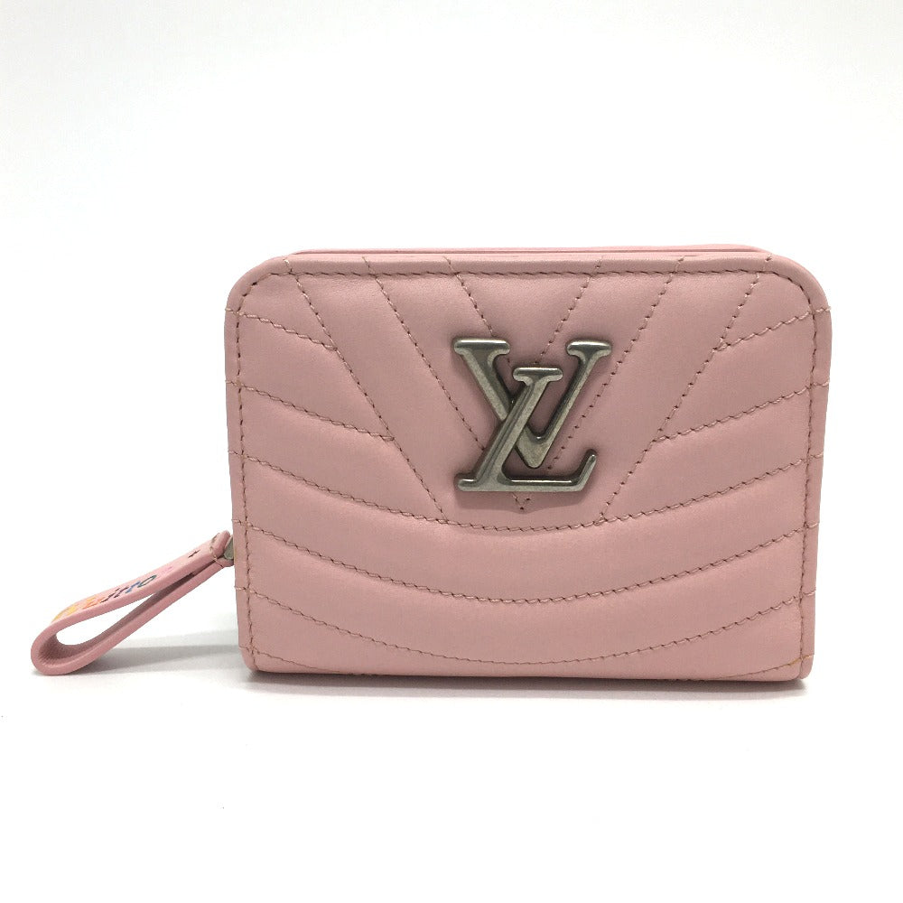 LOUIS VUITTON Folded wallet M63791 leather pink LVMetal New wave zip Women Used