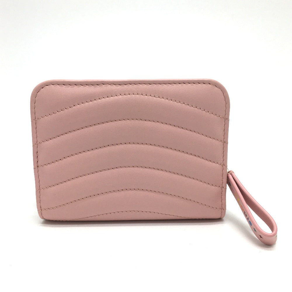 LOUIS VUITTON Folded wallet M63791 leather pink LVMetal New wave zip Women Used
