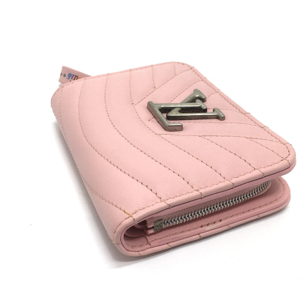 LOUIS VUITTON Folded wallet M63791 leather pink LVMetal New wave zip Women Used