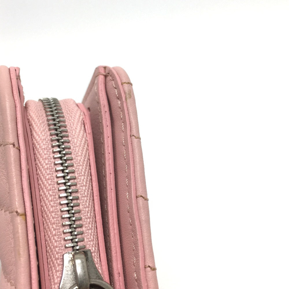 LOUIS VUITTON Folded wallet M63791 leather pink LVMetal New wave zip Women Used