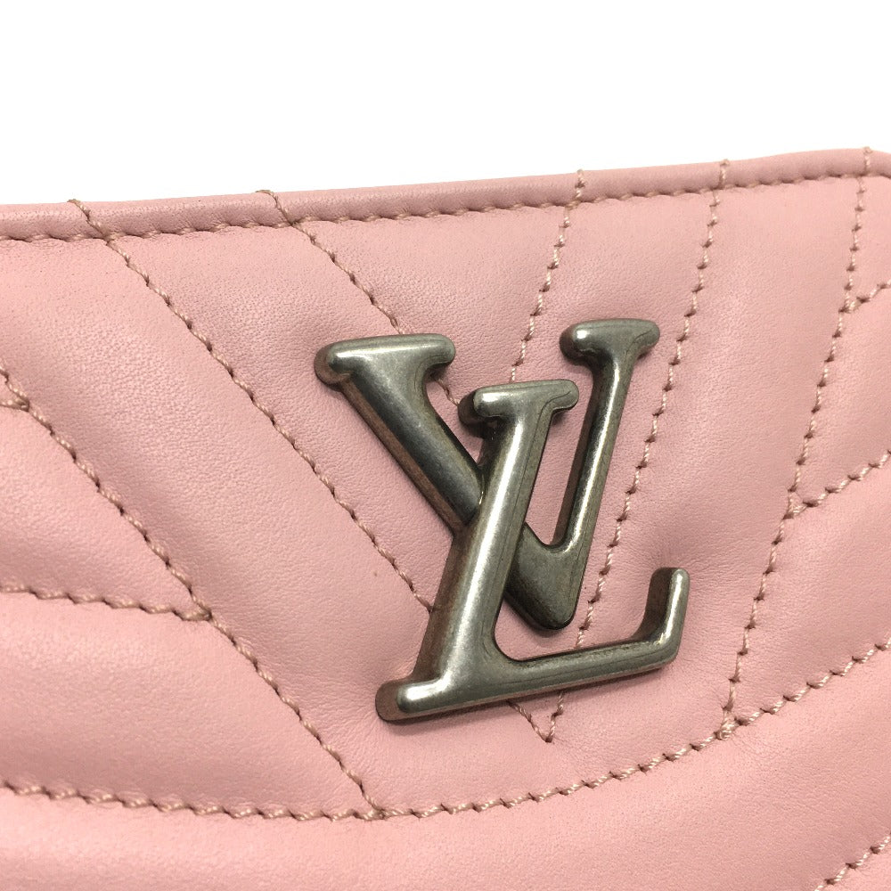 LOUIS VUITTON Folded wallet M63791 leather pink LVMetal New wave zip Women Used