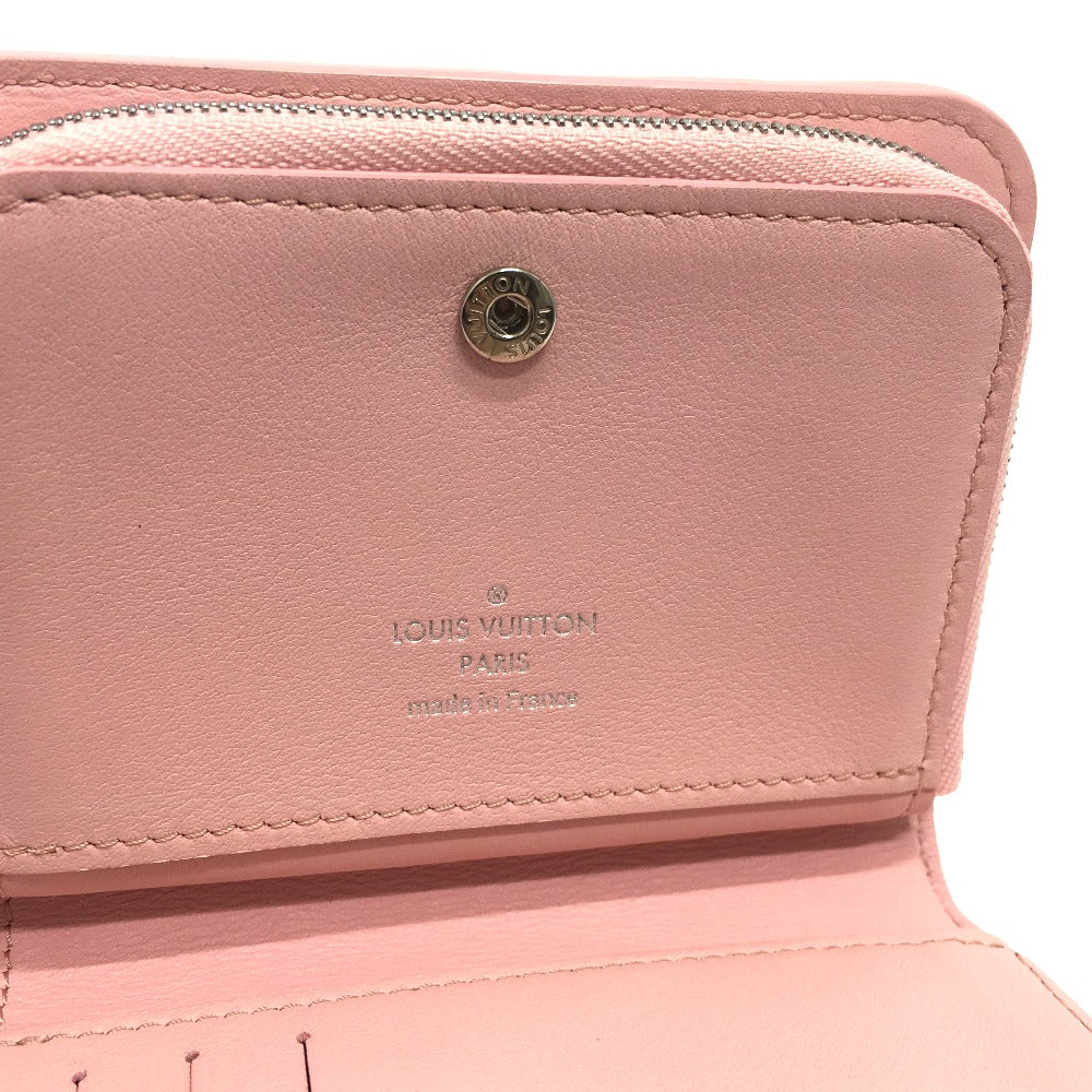 LOUIS VUITTON Folded wallet M63791 leather pink LVMetal New wave zip Women Used