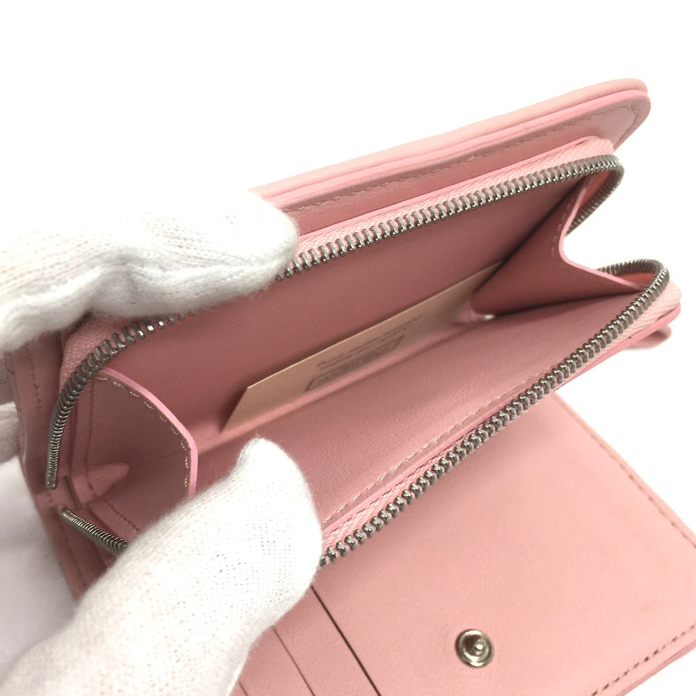 LOUIS VUITTON Folded wallet M63791 leather pink LVMetal New wave zip Women Used