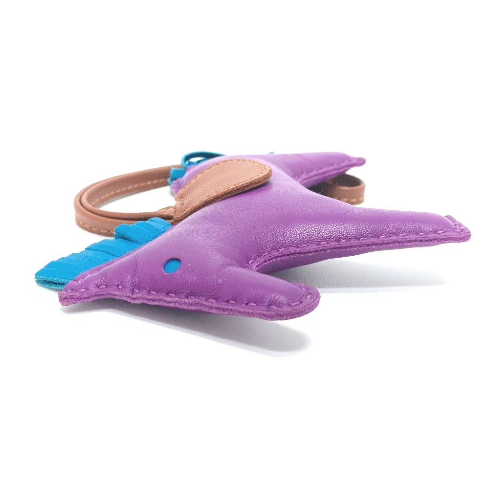 HERMES charm lambskin purple Rodeo GM Women Used