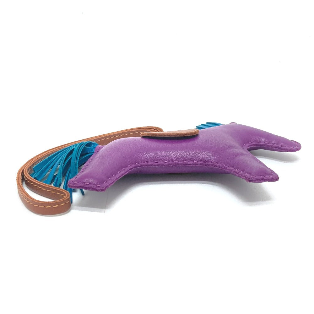 HERMES charm lambskin purple Rodeo GM Women Used