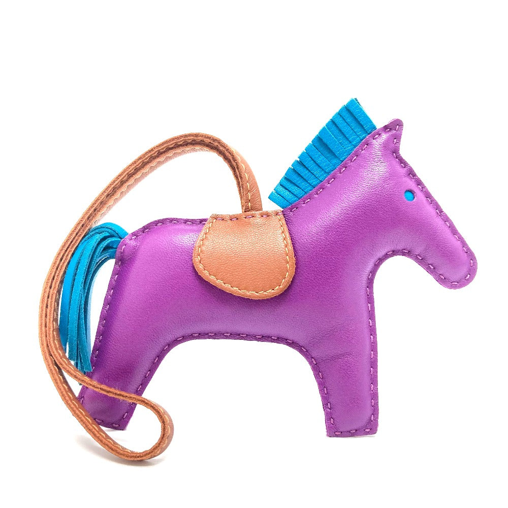 HERMES charm lambskin purple Rodeo GM Women Used