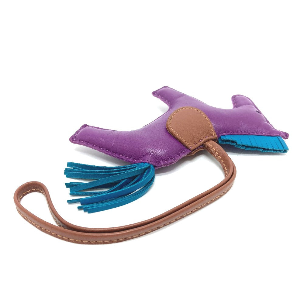 HERMES charm lambskin purple Rodeo GM Women Used
