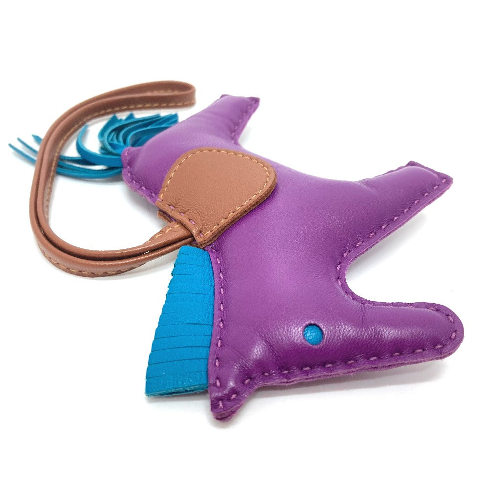 HERMES charm lambskin purple Rodeo GM Women Used
