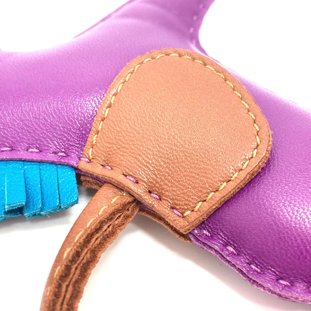HERMES charm lambskin purple Rodeo GM Women Used