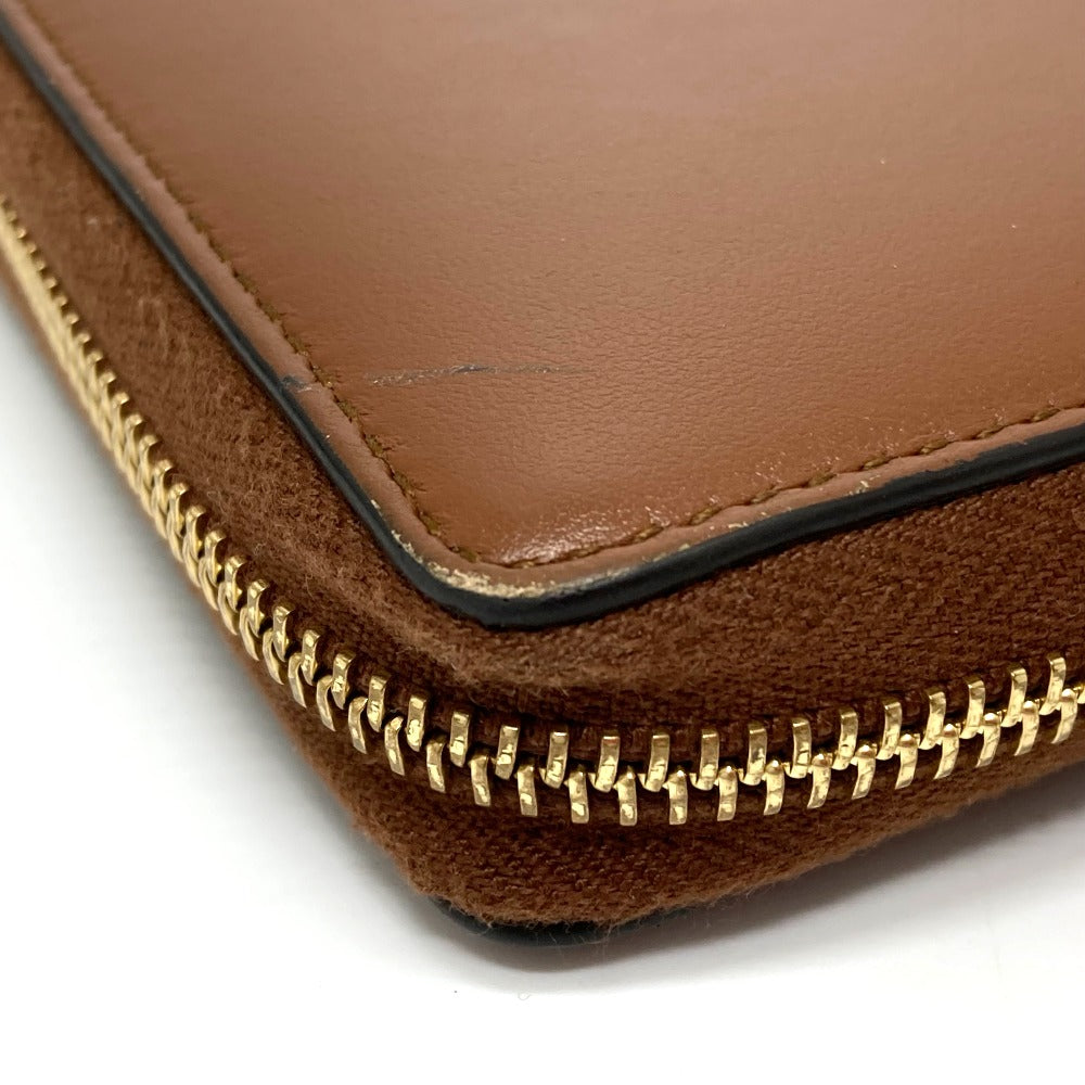 GUCCI Long Wallet Purse 547591 leather Brown Logo print unisex(Unisex) Used