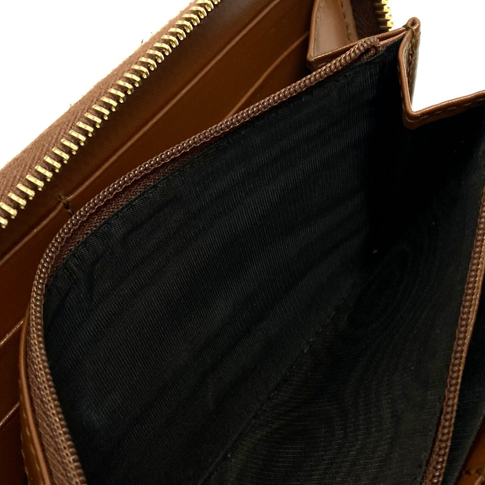 GUCCI Long Wallet Purse 547591 leather Brown Logo print unisex(Unisex) Used
