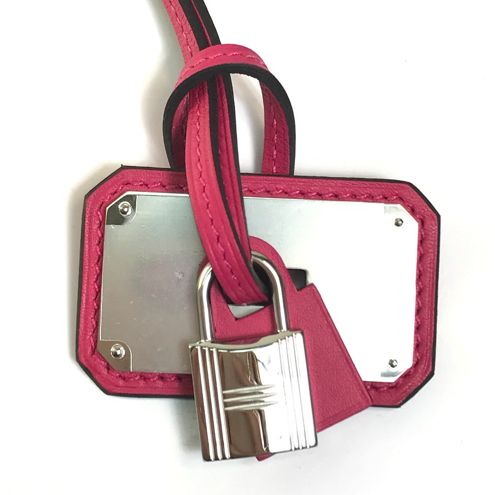 HERMES Necklace Vaux Swift Pink type Pendant Okelley GM Women Used