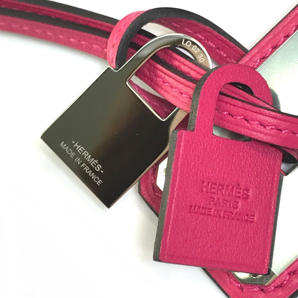 HERMES Necklace Vaux Swift Pink type Pendant Okelley GM Women Used