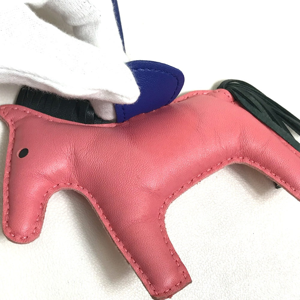 HERMES Bag charm bag strap Horse horse Rodeo Charm MM Anyo Miro pink x blue x gray Women Used