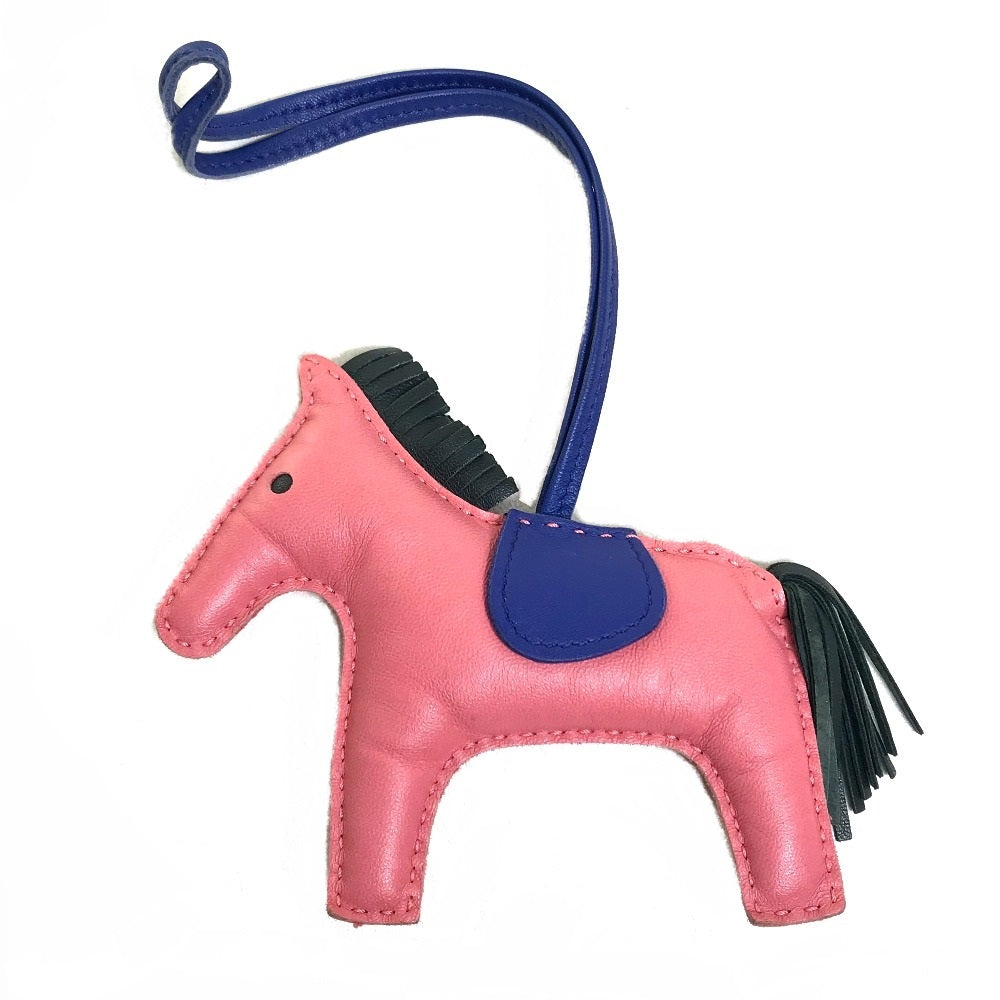 HERMES Bag charm bag strap Horse horse Rodeo Charm MM Anyo Miro pink x blue x gray Women Used